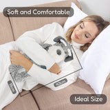 GEEZY Hot Water Bottle With Plush Fluffy Cover 1L (Grey)