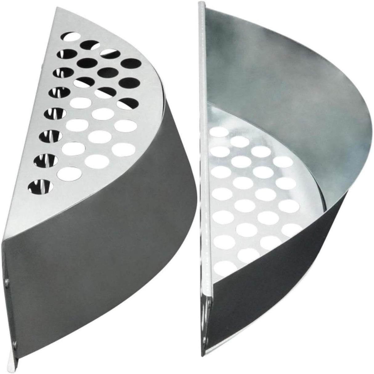2Pcs Steel BBQ Grill Basket Charcoal Briquette Holders