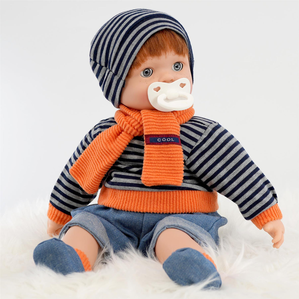 BiBi Sleeping Ginger Boy Doll (45 cm / 18") by BiBi Doll - UKBuyZone