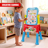 Blue Folding Double-Sided Magnetic Drawing Board