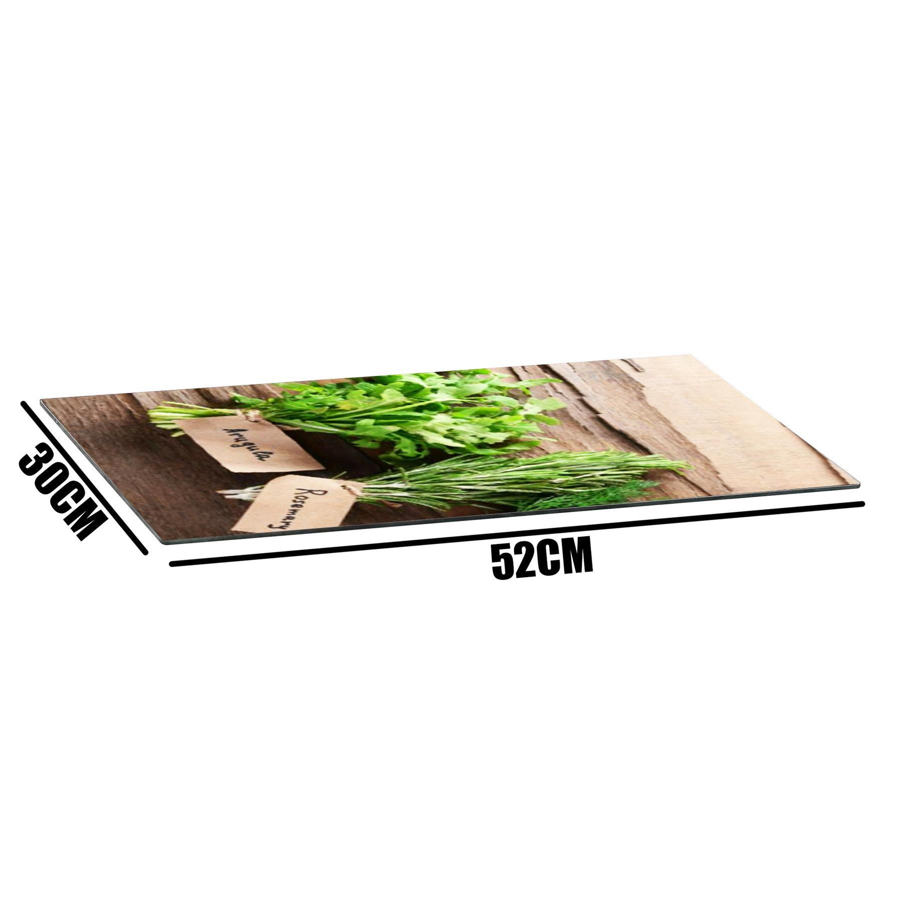 Glass Cutting Boards with Herbs Design by Geezy - UKBuyZone