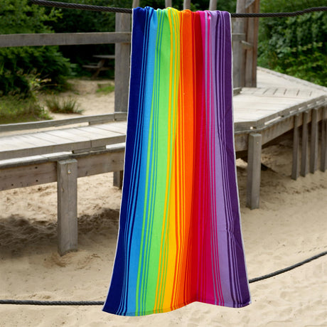 Rainbow Design Large Towel by GEEZY - UKBuyZone