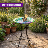 Glass Bird Bath Table