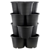 Set of 4 Trio Stackable Flower Pots by GEEZY - UKBuyZone