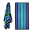 Velour Striped Beach Towel Midnight Oasis by GEEZY - UKBuyZone