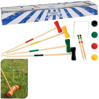 Kids 4 Player Wooden Croquet Set by The Magic Toy Shop - UKBuyZone