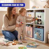 "A set of four storage boxes with animal designs, suitable for organizing children's toys. Ideal for kids' rooms or play areas." - UKBuyZone