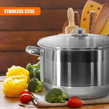 Stainless Steel Stock Pot with Lid - 6.5 L