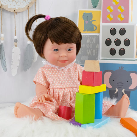 BiBi Doll Down Syndrome Girl - Brown Hair (36 cm / 14") by BiBi Doll - UKBuyZone