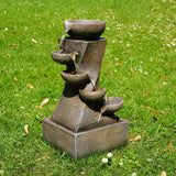 Cascading Water Feature Outdoor With LED by GEEZY - UKBuyZone