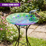 Glass Bird Bath Table