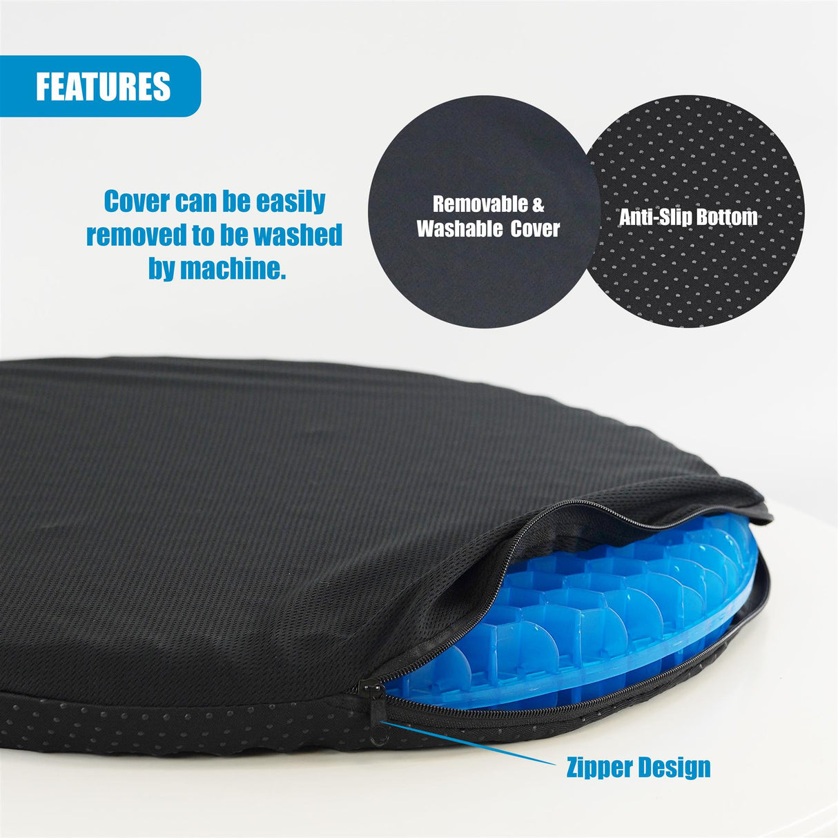 Orthopaedic Gel Seat Pillow by GEEZY - UKBuyZone