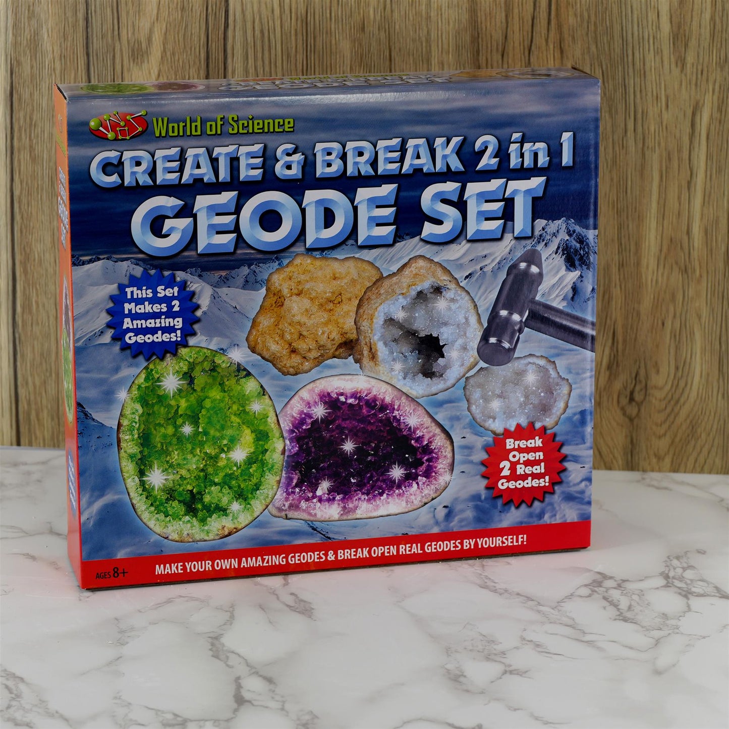 2 in 1 Create And Break Your Own Geode Set by The Magic Toy Shop - UKBuyZone
