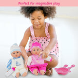 BiBi Twin Baby Dolls & Accessories (33 cm / 13")