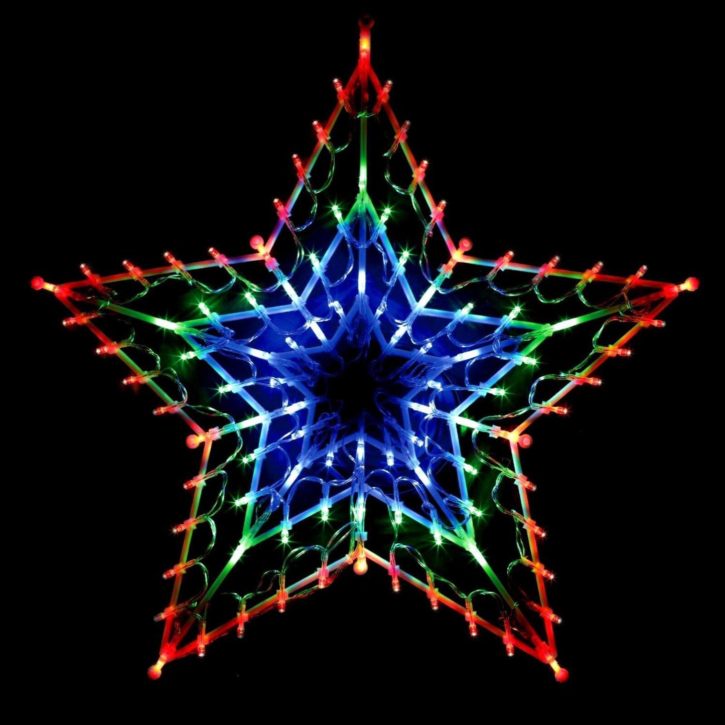 Christmas LED Light Star Silhouette Multicoloured by GEEZY - UKBuyZone