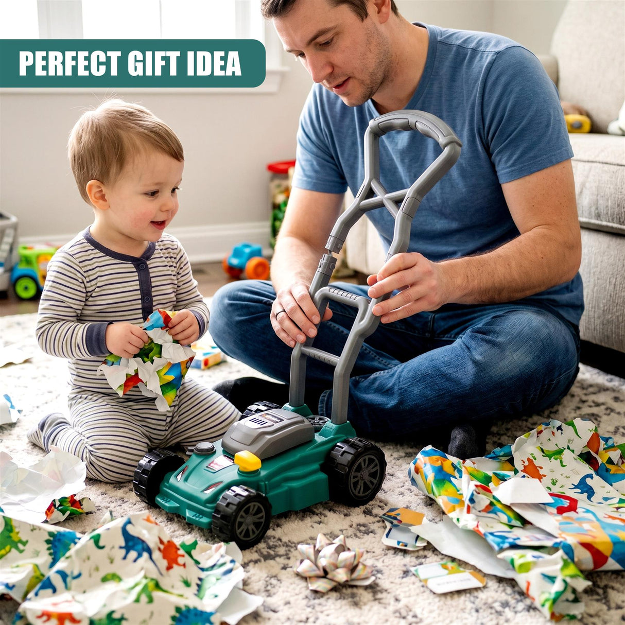 Toy Lawn Mower with Lights & Sounds