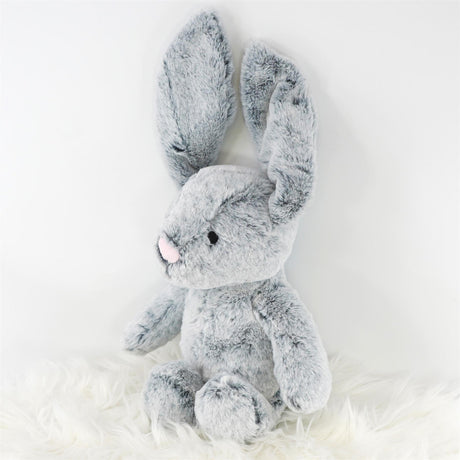 10" Plush Super Soft Grey Rabbit Cuddly Toy by The Magic Toy Shop - UKBuyZone