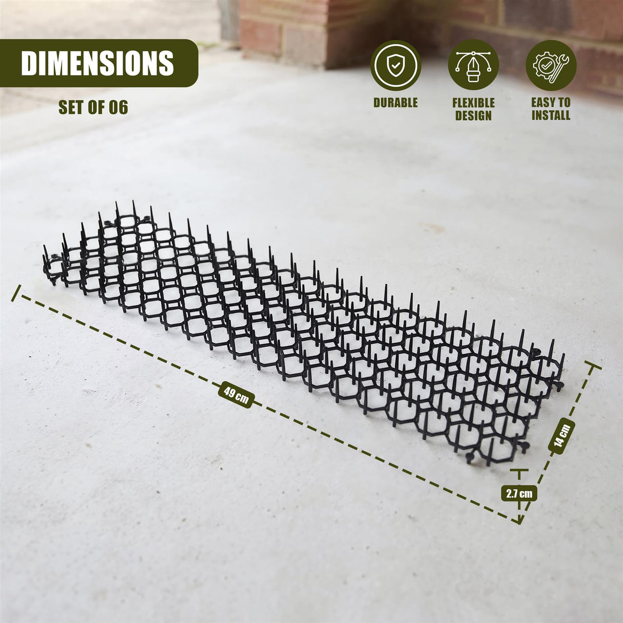 6-Piece Cat Deterrent Spikes