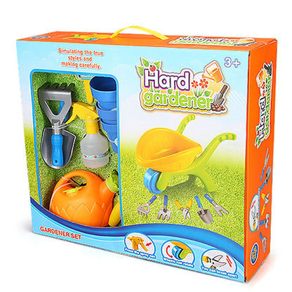 Kids Plastic Garden Wheelbarrow Playset by The Magic Toy Shop - UKBuyZone