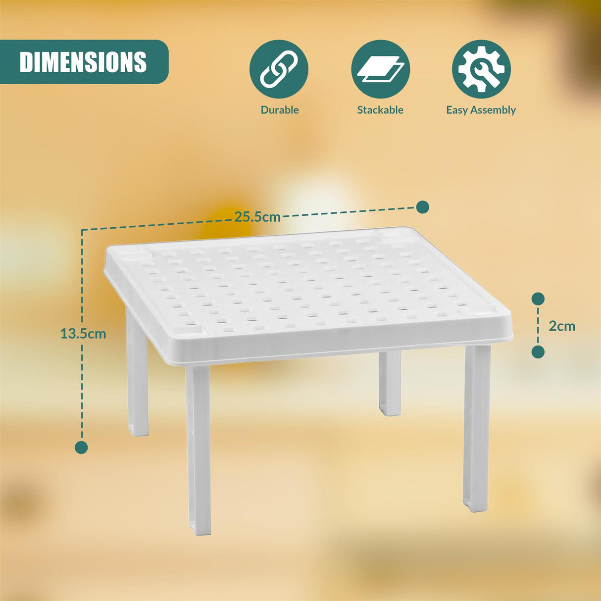 Kitchen Cabinet Stackable Insert Storage Shelf