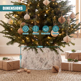 White Christmas Tree Skirt 22"
