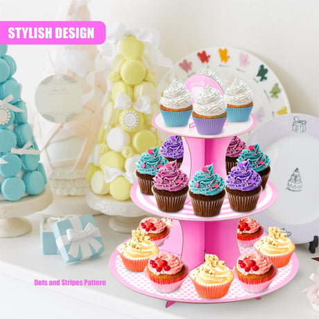 3 Tier Cardboard Cupcake Stand by GEEZY - UKBuyZone