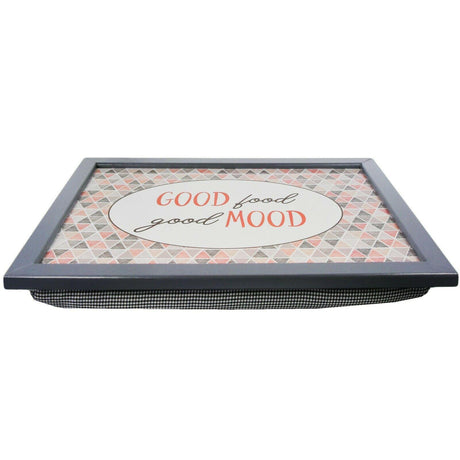 Good Food Good Mood Lap Tray With Bean Bag Cushion by Geezy - UKBuyZone