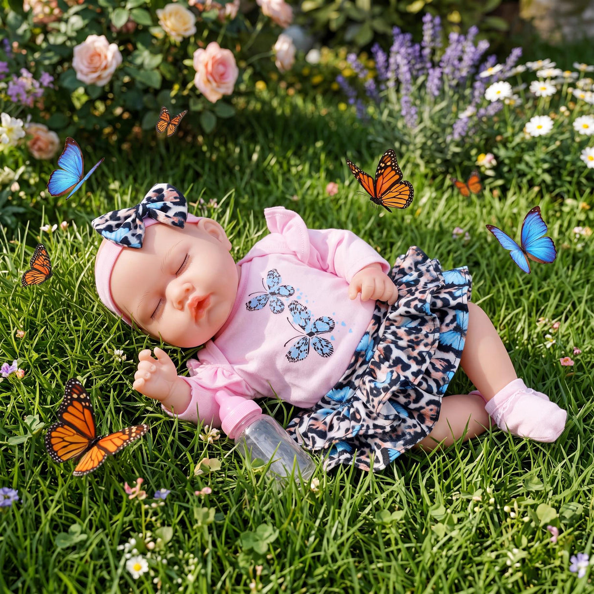BiBi Reborn Doll Sleeping Girl "Bella" (43 cm / 17")