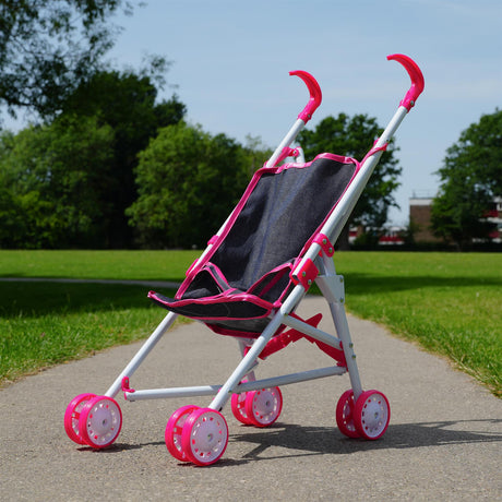 Pink Baby Doll Foldable Stroller by BiBi Doll - UKBuyZone