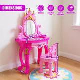 Princess Vanity Dressing Table, Stool & Toy Accessories