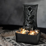 Tiers Water Feature Indoor With LED by GEEZY - UKBuyZone