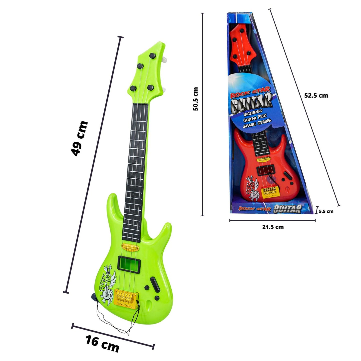 19 Inches Kids Plastic Acoustic Guitar by The Magic Toy Shop - UKBuyZone