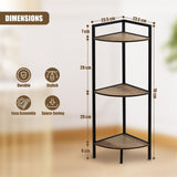 3 Tier Wooden Corner Shelf