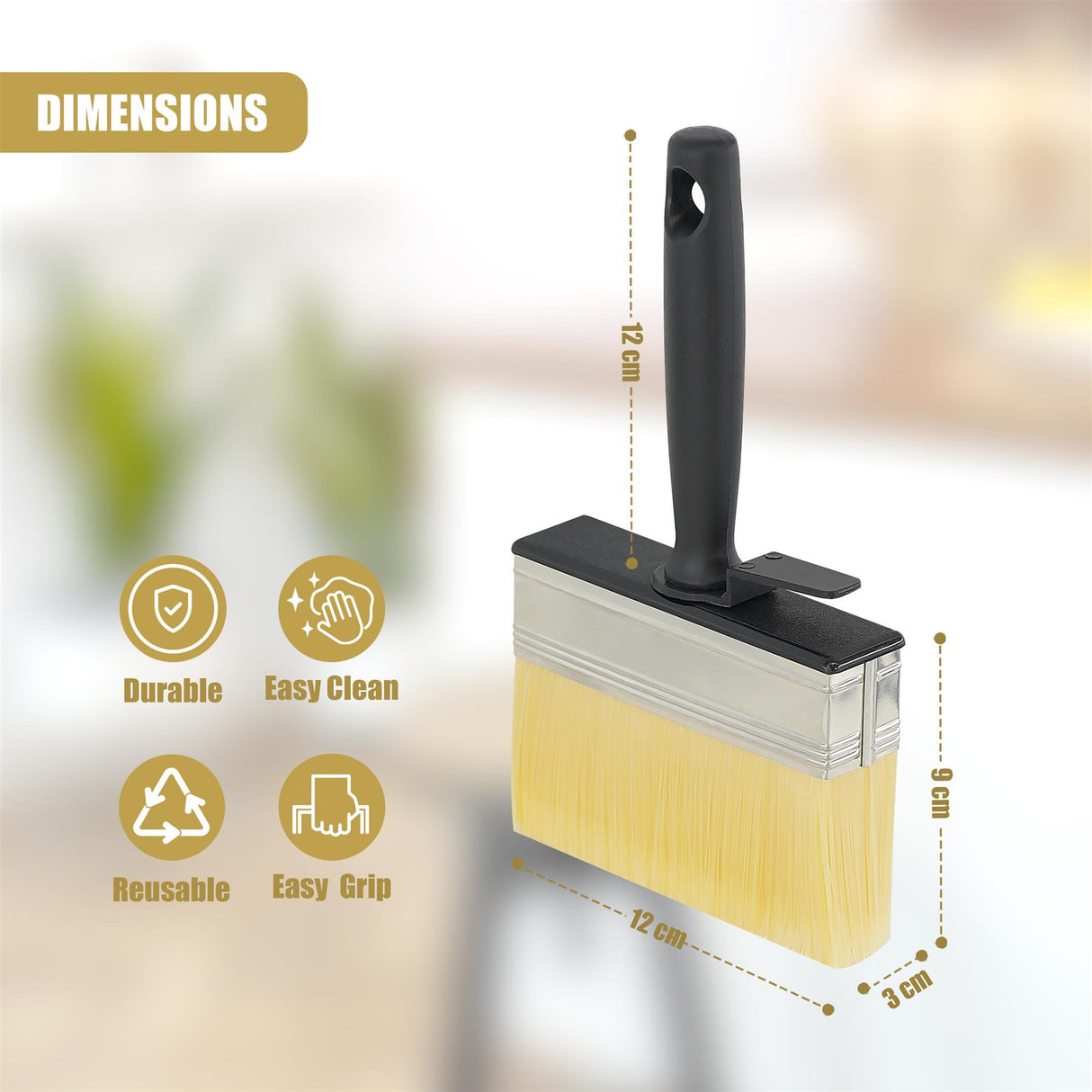 Shed & Fence Paint Brush With a Clip by GEEZY - UKBuyZone