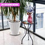 Round Side Mosaic Table With Sunflower Design by Geezy - UKBuyZone