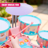 Pink and Green Multi functional Kids Jazz Drum Set