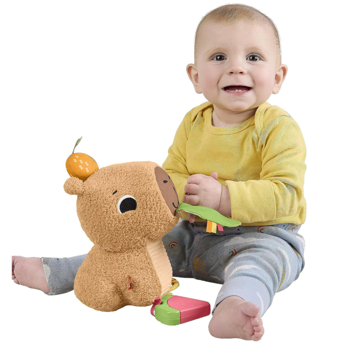 Fisher-Price Snuggly Snacky Capybara Sensory Plush