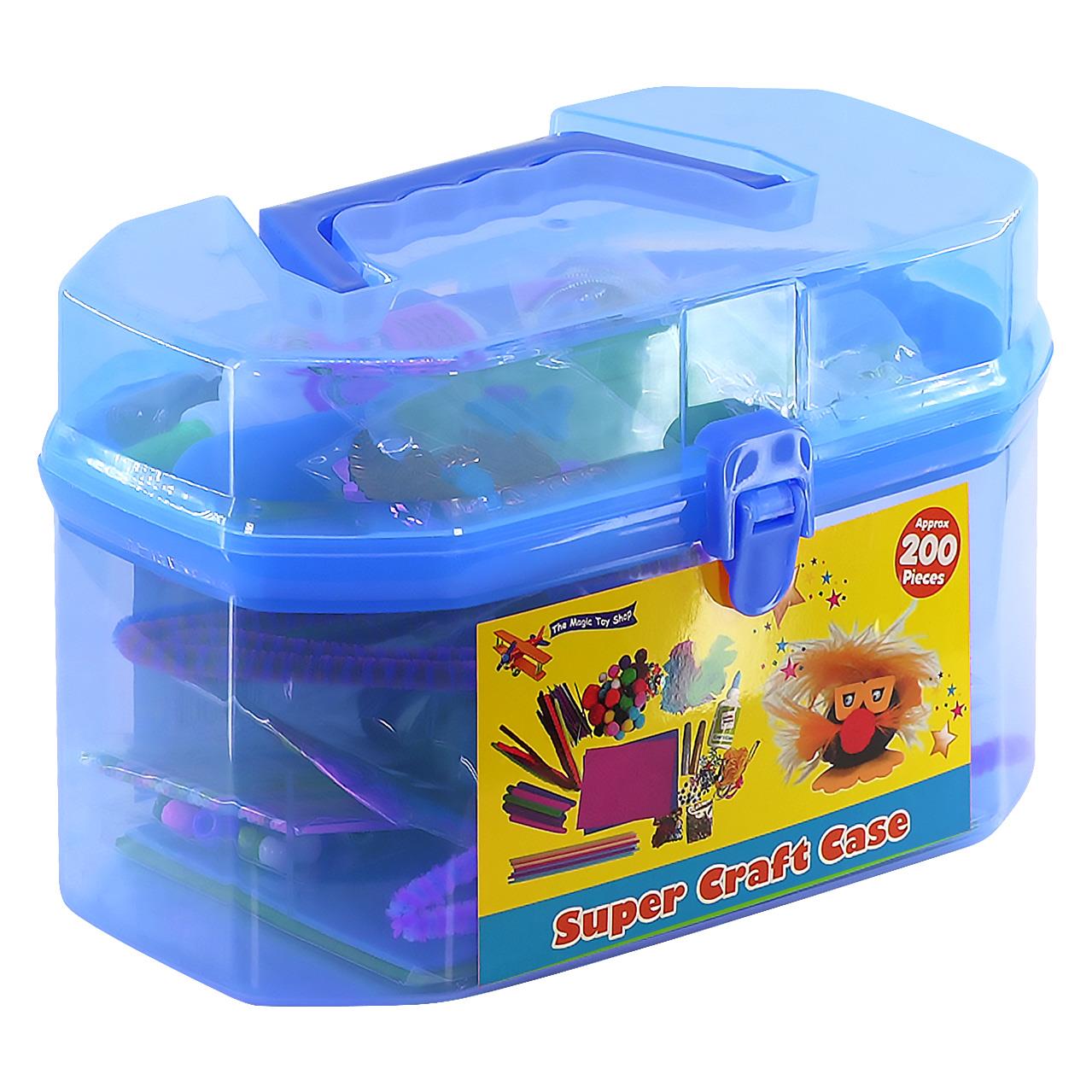 Blue Kids Super Craft Carry Case by The Magic Toy Shop - UKBuyZone