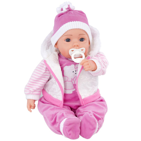 White Coat Bibi Baby Doll Toy With Dummy & Sounds by BiBI Doll - UKBuyZone