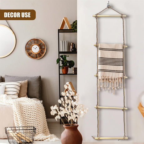 Hanging Blanket Ladder by GEEZY - UKBuyZone
