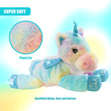 Unicorn with Sparkling Wings - Soft Toy by The Magic Toy Shop - UKBuyZone