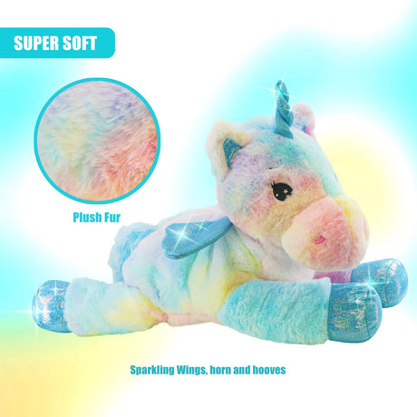 Unicorn with Sparkling Wings - Soft Toy by The Magic Toy Shop - UKBuyZone