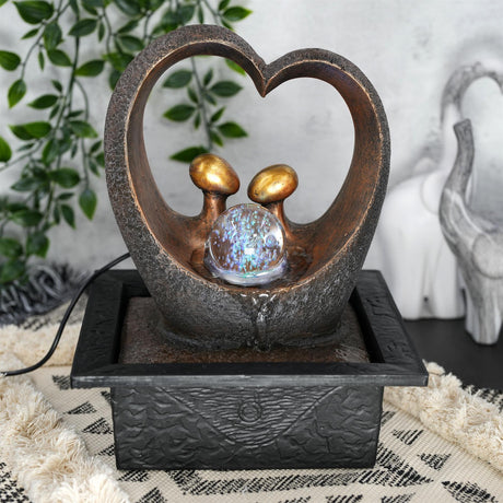 Heart Water Feature Led Lights by GEEZY - UKBuyZone