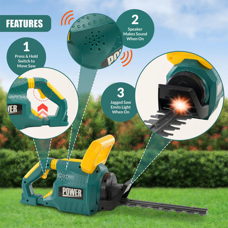 Kids Garden Hedge Trimmer Toy with Safety Goggles by The Magic Toy Shop - UKBuyZone
