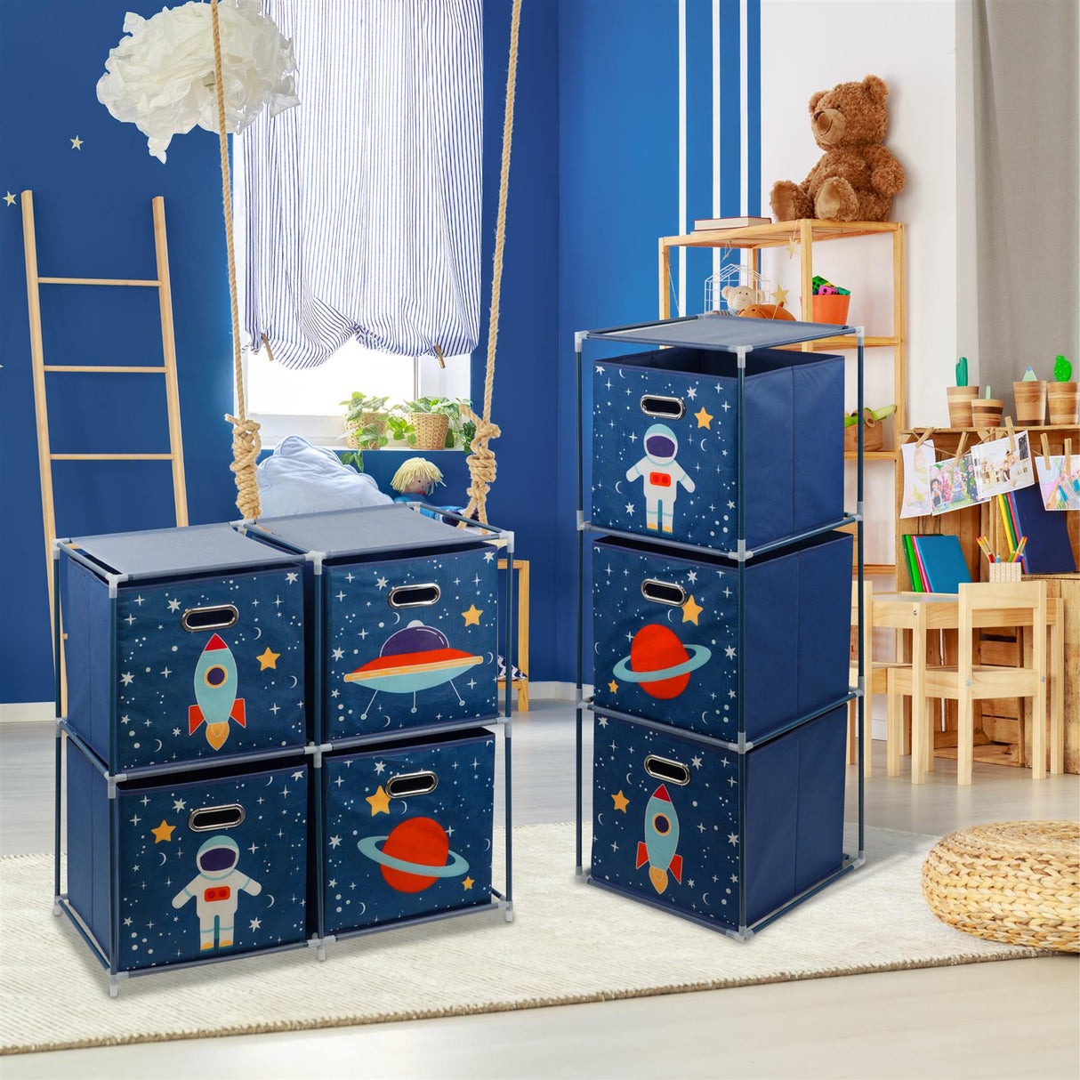 Kids Storage Cube Units, Space Theme