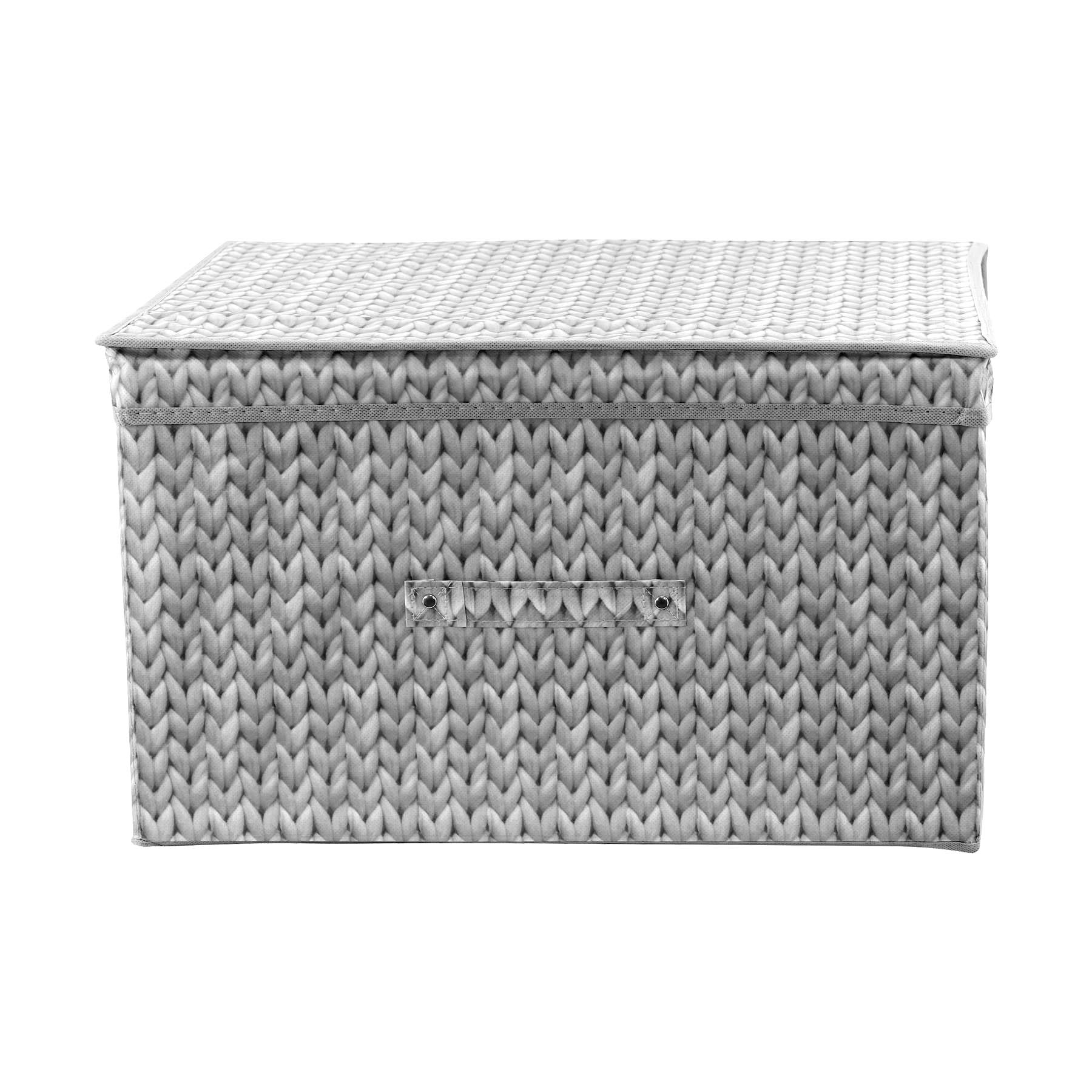 Knit Grey Large Storage Box by GEEZY - UKBuyZone