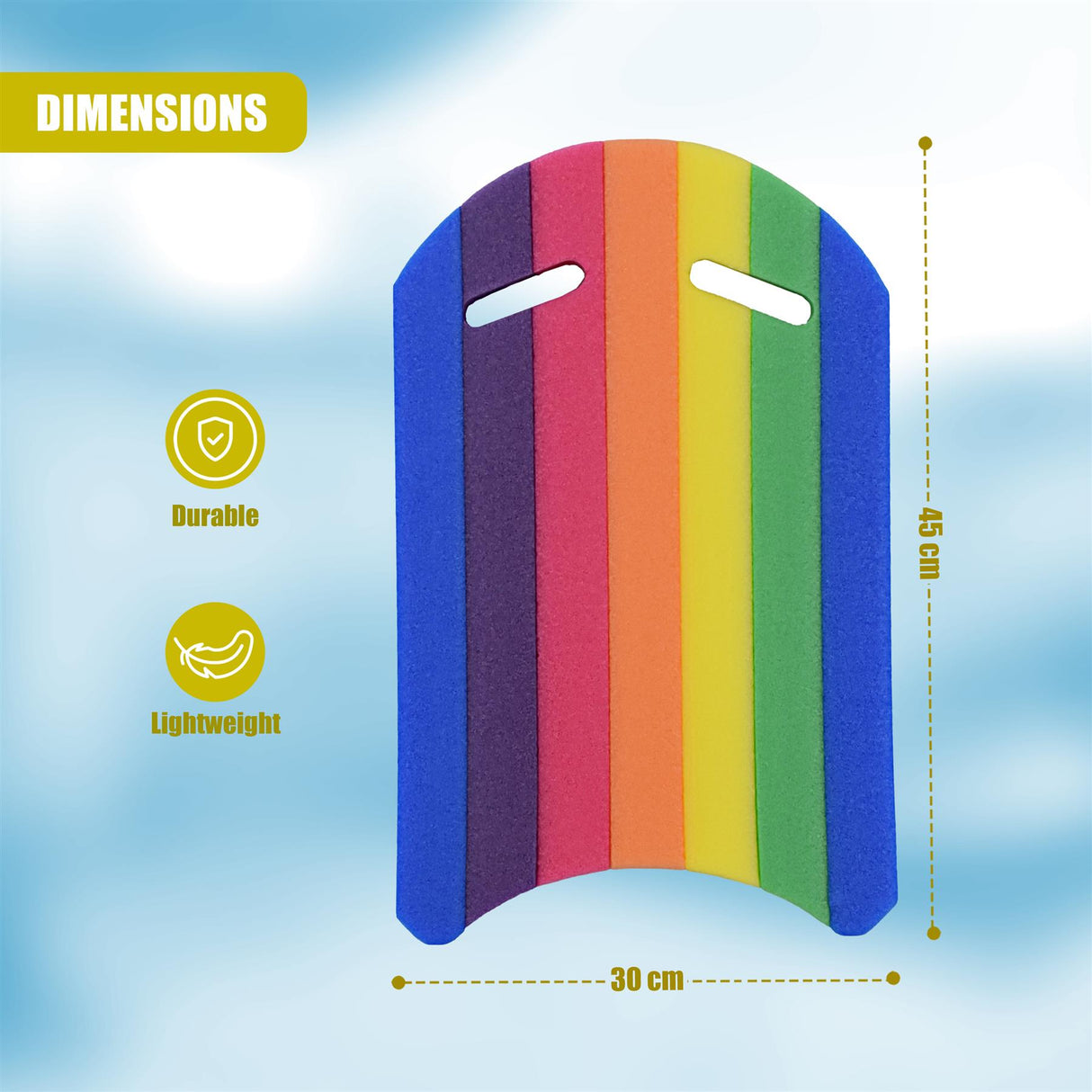 Rainbow Eva Foam Kickboard
