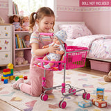 Kids Shopping Trolley with Basket & Doll Seat