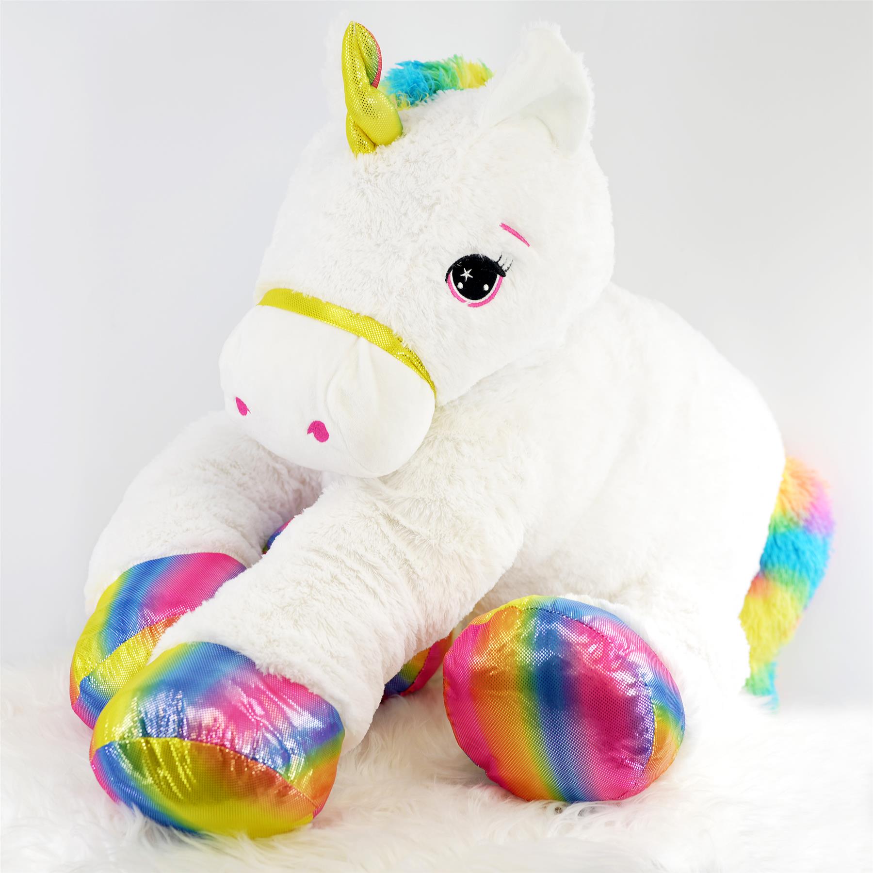 42" Giant Lying Soft Stuffed Unicorn by The Magic Toy Shop - UKBuyZone