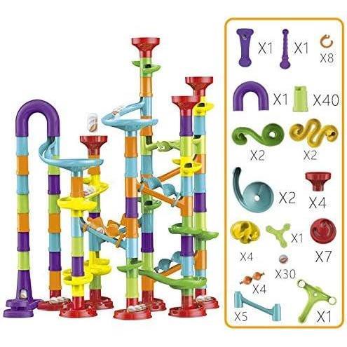 The Magic Toy Shop Marble Run Race Building Block Maze Toy Set 113 pcs